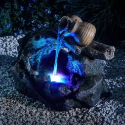 Serenity Table-Top Woodland Pouring Pots Water Feature -Garden Central Sales Store WEBG39592