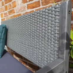 Rowlinson Alderley Rattan Storage Bench 2 Seat Grey -Garden Central Sales Store WICKBENCH Alderley20storage20bench 15