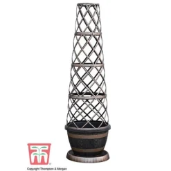 Wooden Barrel Effect Tower Pot -Garden Central Sales Store WOOD KB0330 C