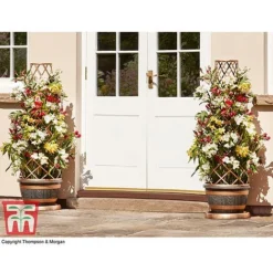 Wooden Barrel Effect Tower Pot -Garden Central Sales Store WOOD KB0330 I