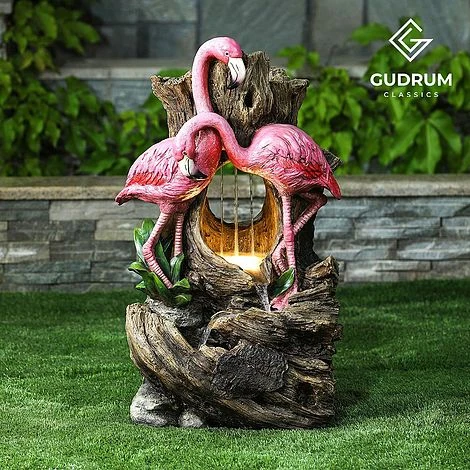 Flamingo LED Garden Water Feature 1 Flamingo LED Garden Water Feature