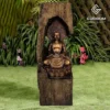 Secluded Buddha LED Garden Water Feature