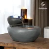 Cascading Bowls LED Garden Water Feature