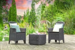 Idooka Tea For Two Dark Grey Bistro Set -Garden Central Sales Store Wide20Angle