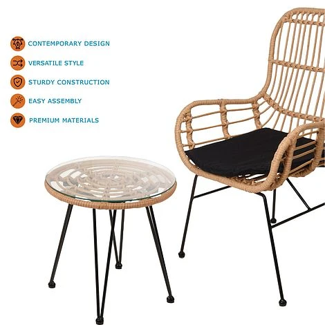 Idooka Rattan Bistro Set 5 Idooka Rattan Bistro Set - Image 5