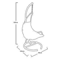 Idooka Hanging Lounger Chair -Garden Central Sales Store X80000011.Silhouette