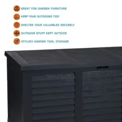 Idooka 362L Black Storage Box -Garden Central Sales Store Y54400890 550405.KeyFeatures