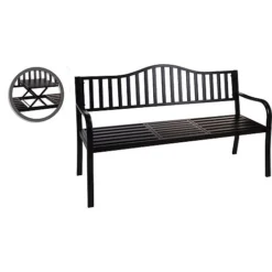 Idooka Folding Black Bench -Garden Central Sales Store YA3000040.Punch