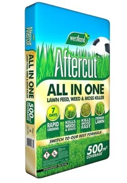 Westland Aftercut All In One Lawn Feed - Weed & Moss Killer Bag 500m2 (20400467)
