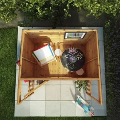 Waltons 6 X 5 Sheriff Pent Wooden Garden Playhouse -Garden Central Sales Store dahlia playhouse w4 aerial SI 002 001 0072