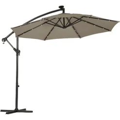Solar LED Cantilever Parasol -Garden Central Sales Store g0588 18