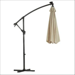 Solar LED Cantilever Parasol -Garden Central Sales Store g0588 8