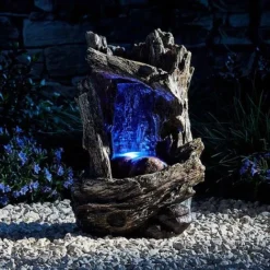 Serenity Table-top Tree Trunk Waterfall Water Feature -Garden Central Sales Store g3964 3