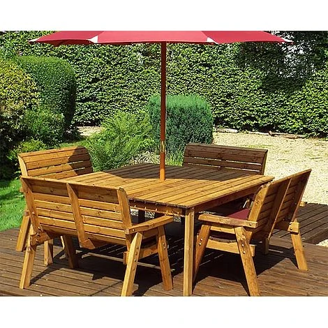 8 Seater Square Table Set With 4 X Benches 3 8 Seater Square Table Set With 4 X Benches - Image 3
