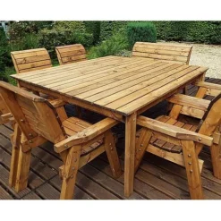 8 Seater Square Table Set With 6 X Chairs And 1 X Bench -Garden Central Sales Store hb83 220copy