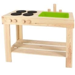 Idooka Wooden Mud Kitchen Outdoor Toy Age 4+ Role Play Playhouse Patio Garden