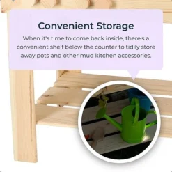 Idooka Wooden Mud Kitchen Outdoor Toy Age 4+ Role Play Playhouse Patio Garden -Garden Central Sales Store mud3