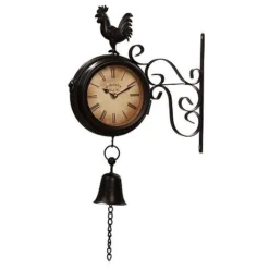 Wall Mounted Metal Rooster Clock -Garden Central Sales Store z G26252