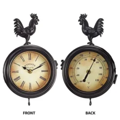 Wall Mounted Metal Rooster Clock -Garden Central Sales Store z G26255