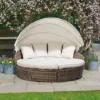 Rattan Day Bed With Table - 180cm